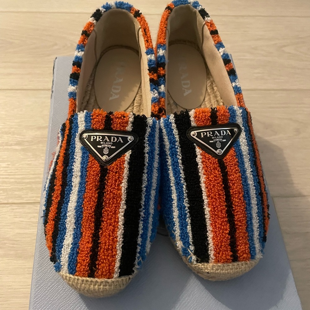 Prada Multicolor Striped Espadrilles